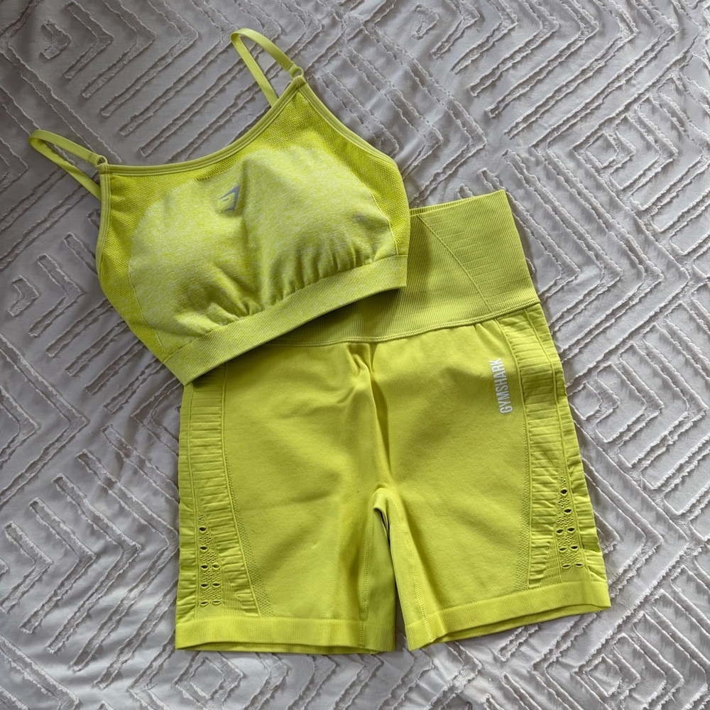 NWOT Gymshark Lime Green / Yellow Set